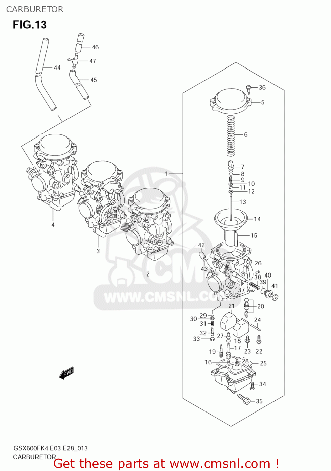 CARBURETOR GSX600F KATANA 2006 (K6) USA (E03)