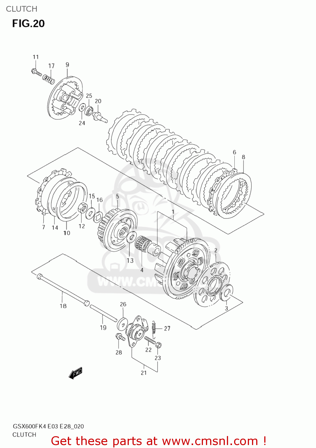 CLUTCH GSX600F KATANA 2006 (K6) USA (E03)