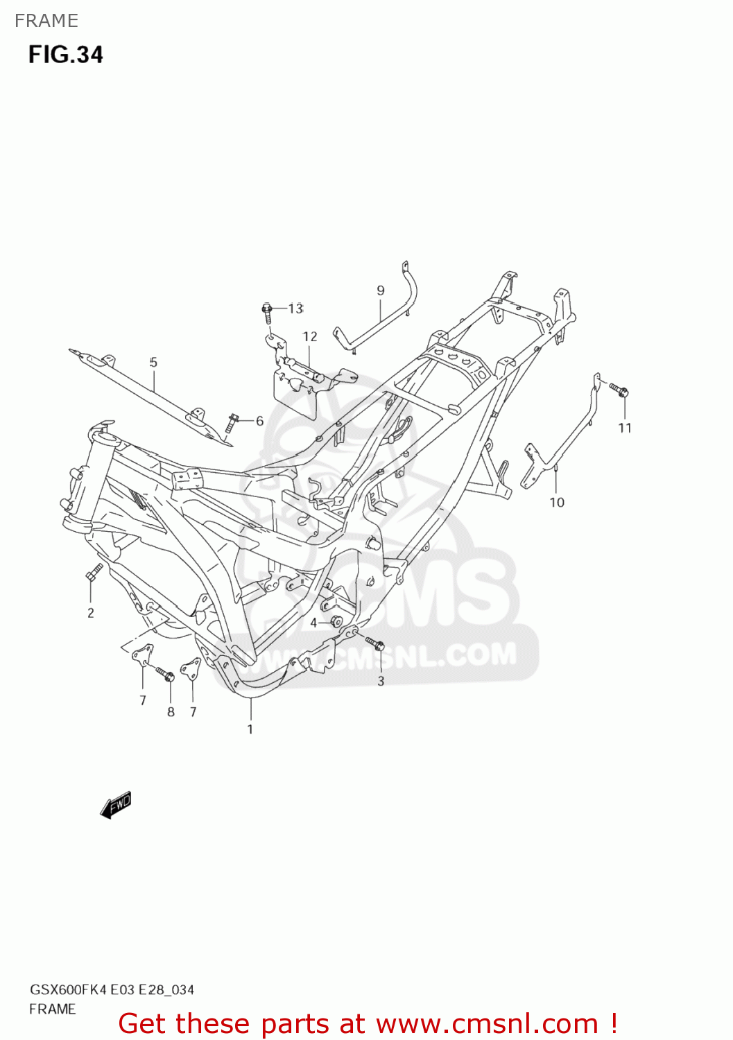 FRAME GSX600F KATANA 2006 (K6) USA (E03)