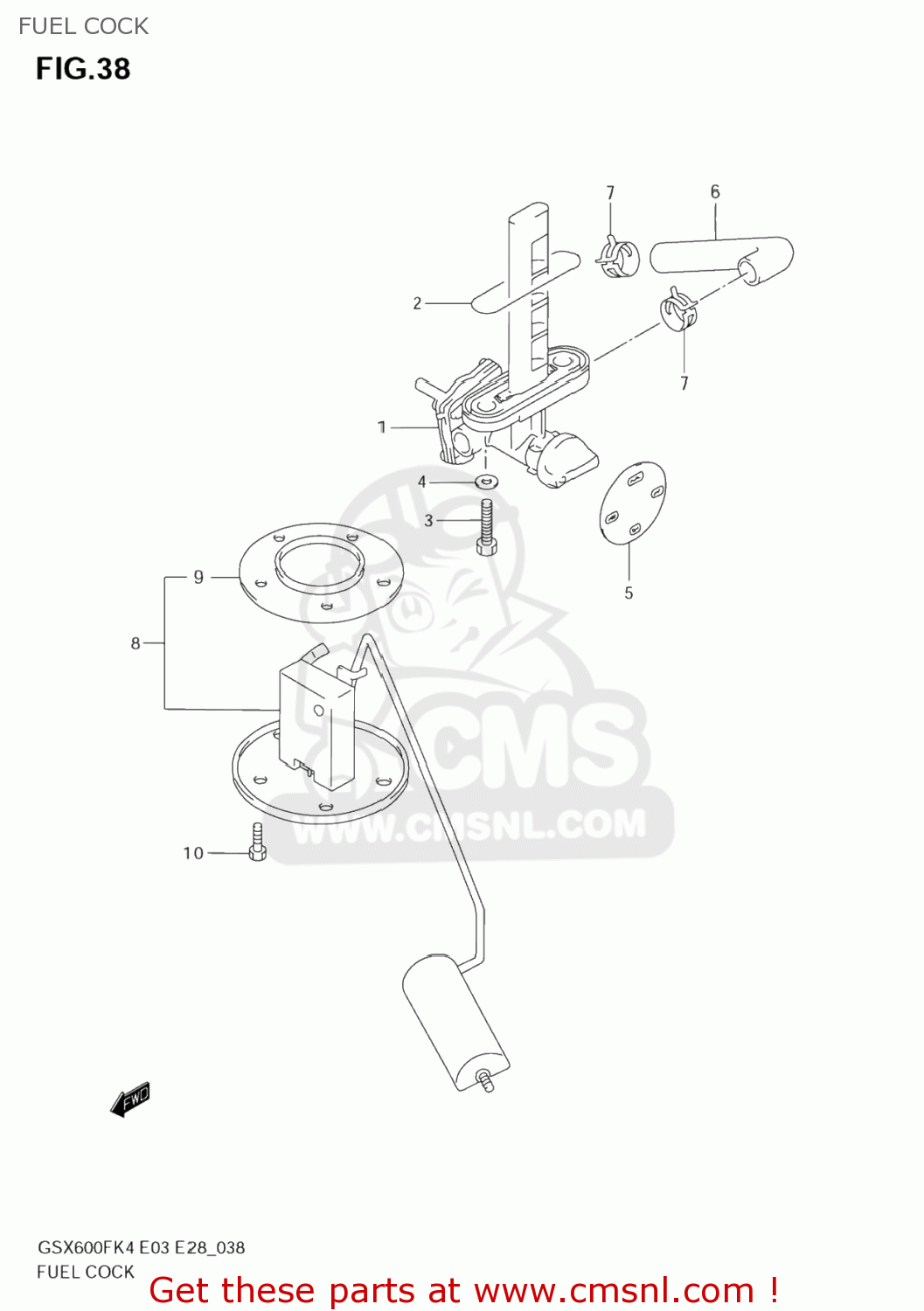 FUEL COCK GSX600F KATANA 2006 (K6) USA (E03)