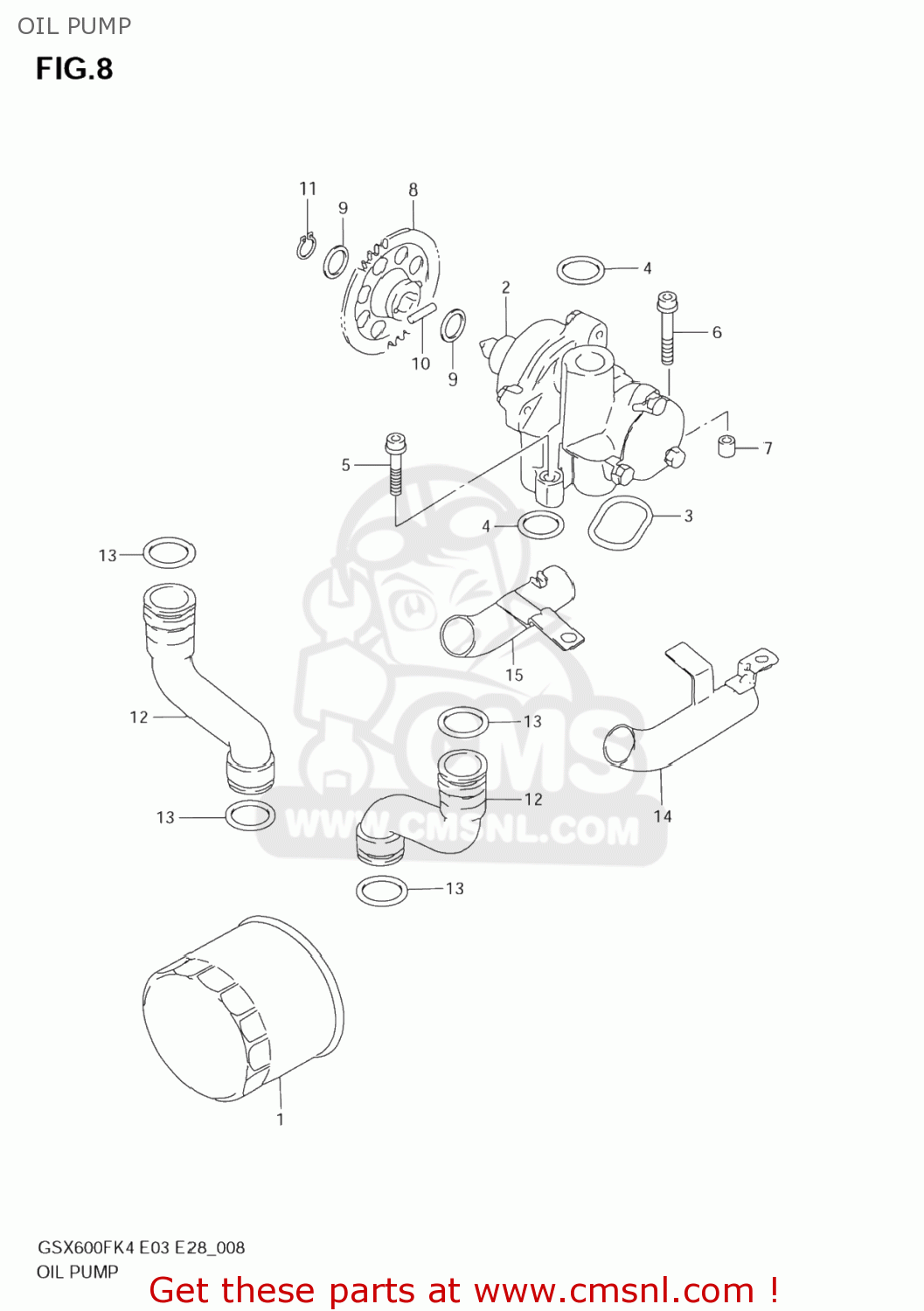 OIL PUMP GSX600F KATANA 2006 (K6) USA (E03)