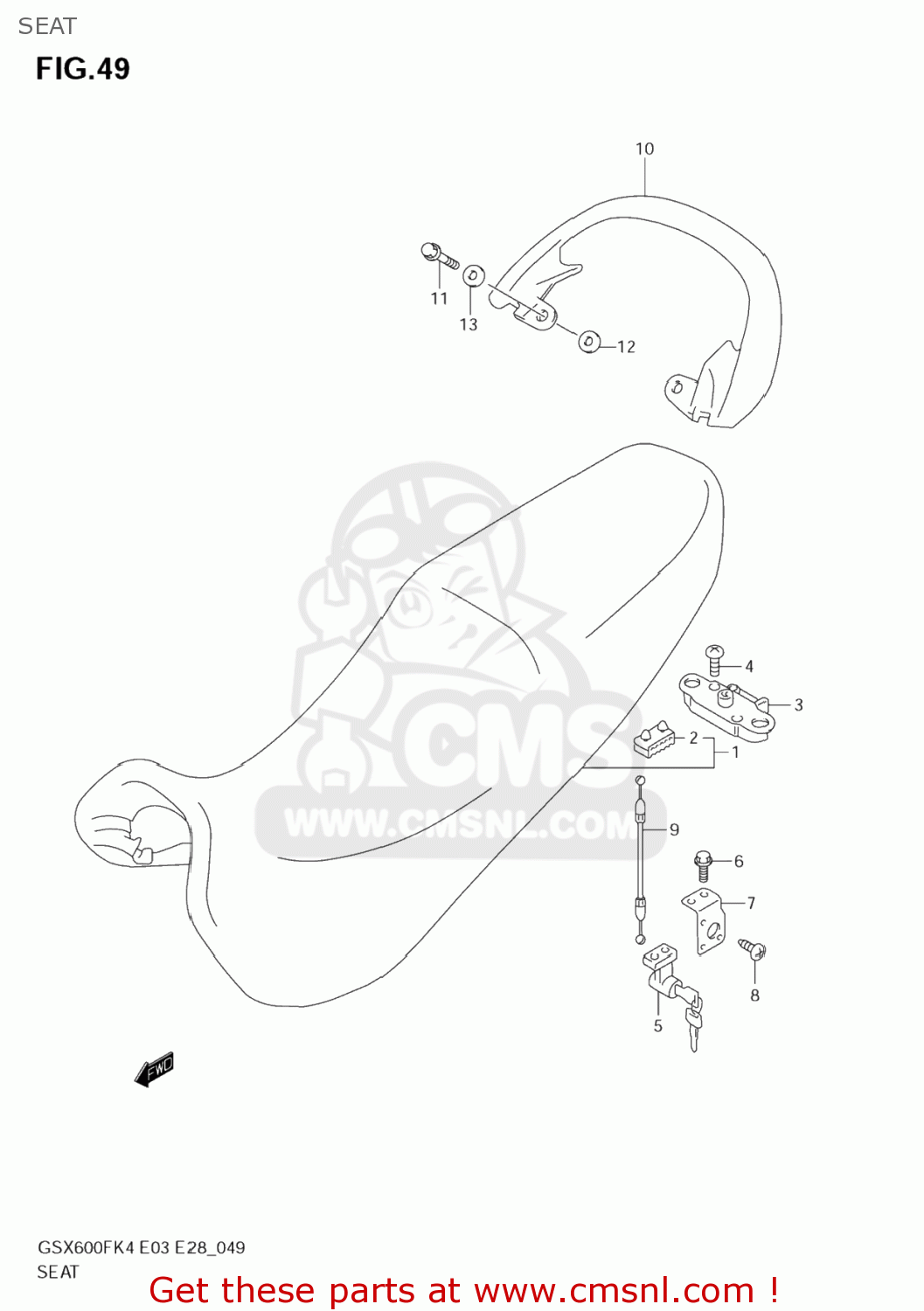 SEAT GSX600F KATANA 2006 (K6) USA (E03)