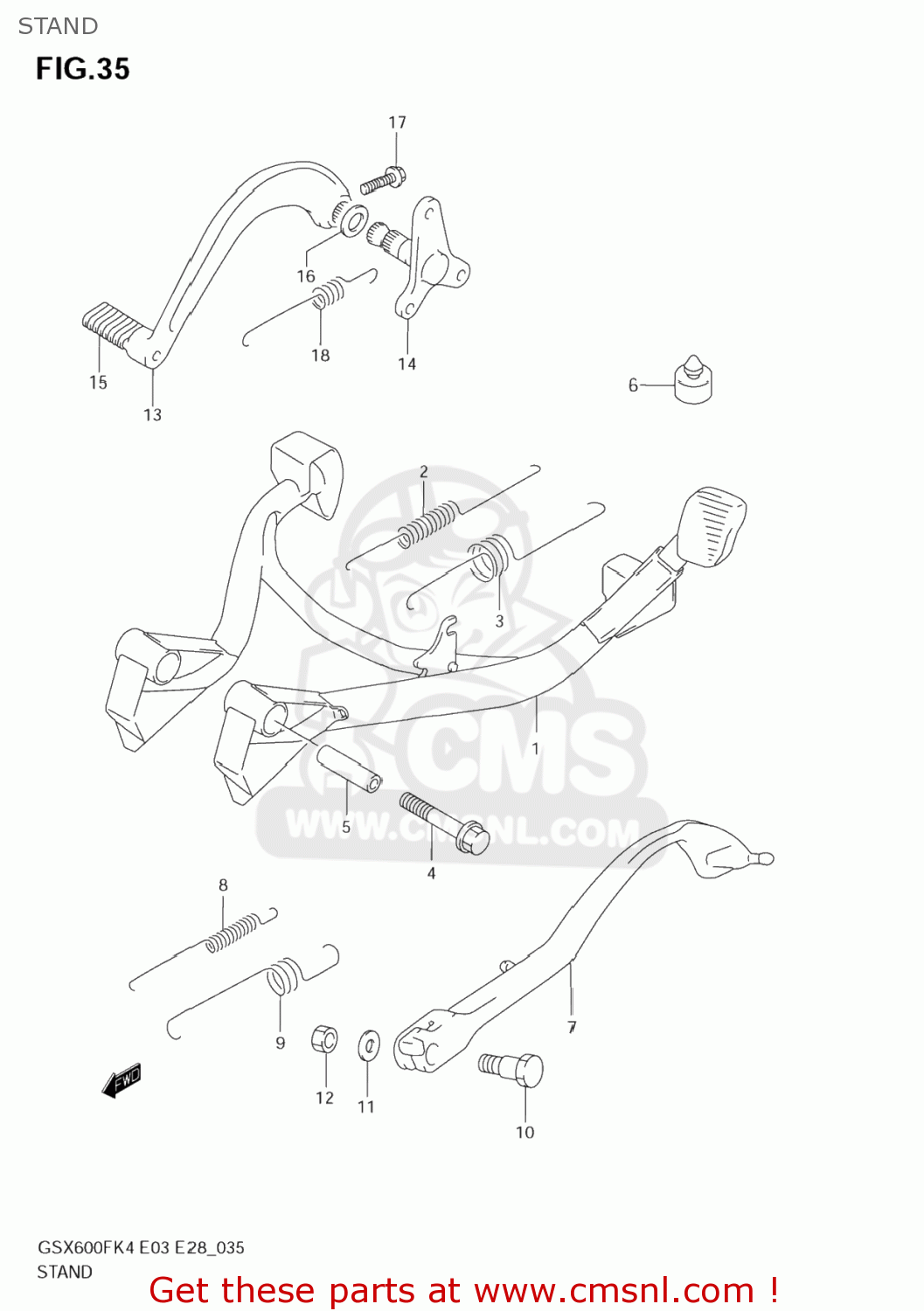 STAND GSX600F KATANA 2006 (K6) USA (E03)