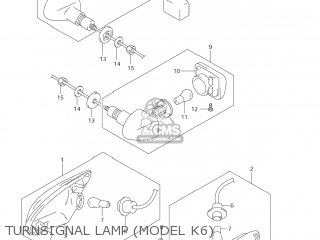 TURNSIGNAL LAMP (MODEL K6) - GSX600F KATANA 2006 (K6) USA (E03)