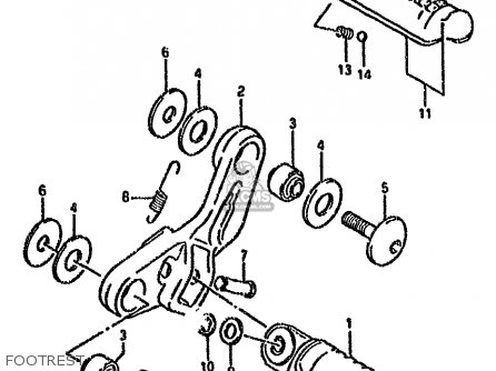 FOOTREST - GSX600FU 1989 (K) GERMANY (E22)
