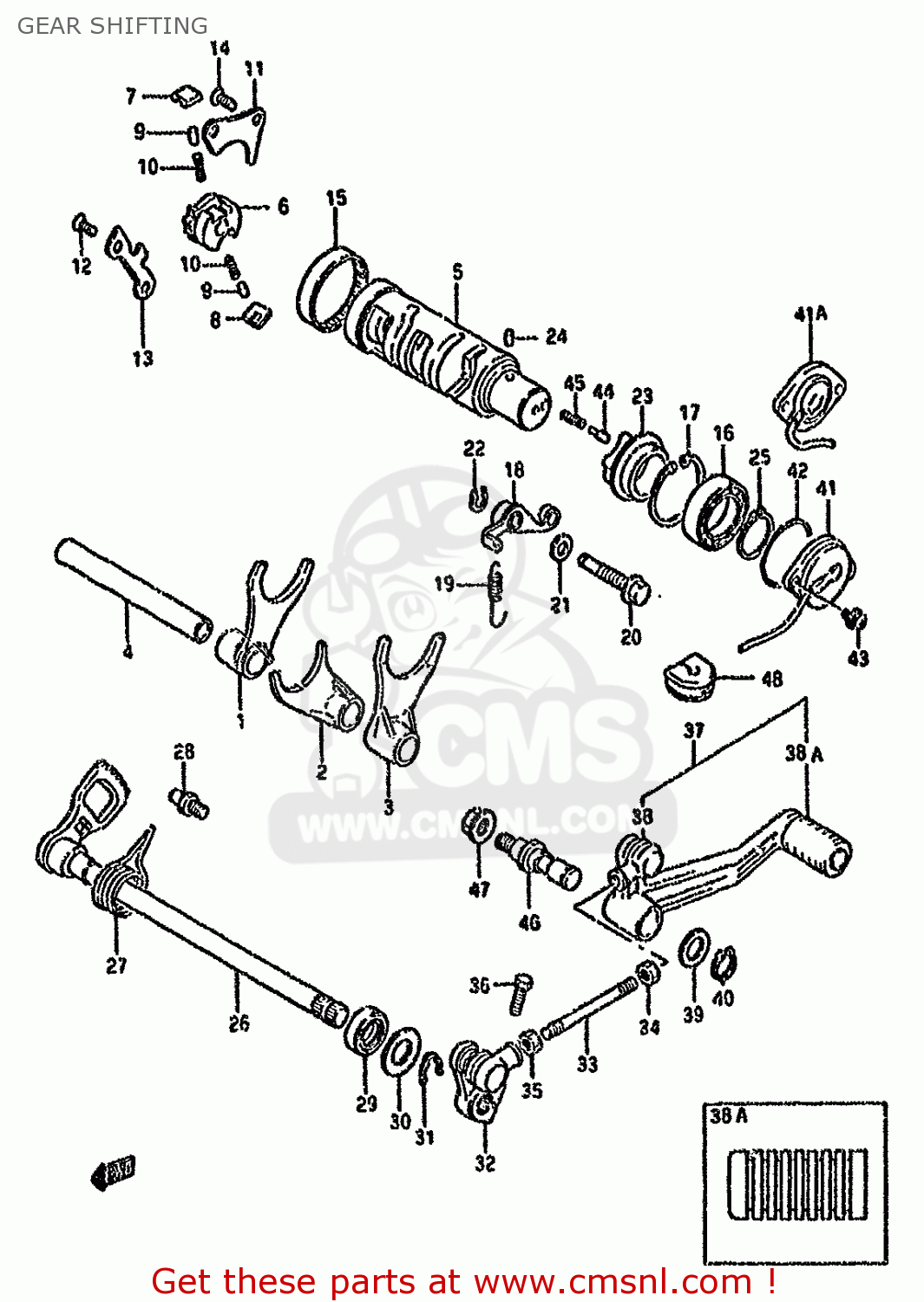 GEAR SHIFTING GSX600FU 1990 (L) GERMANY (E22)