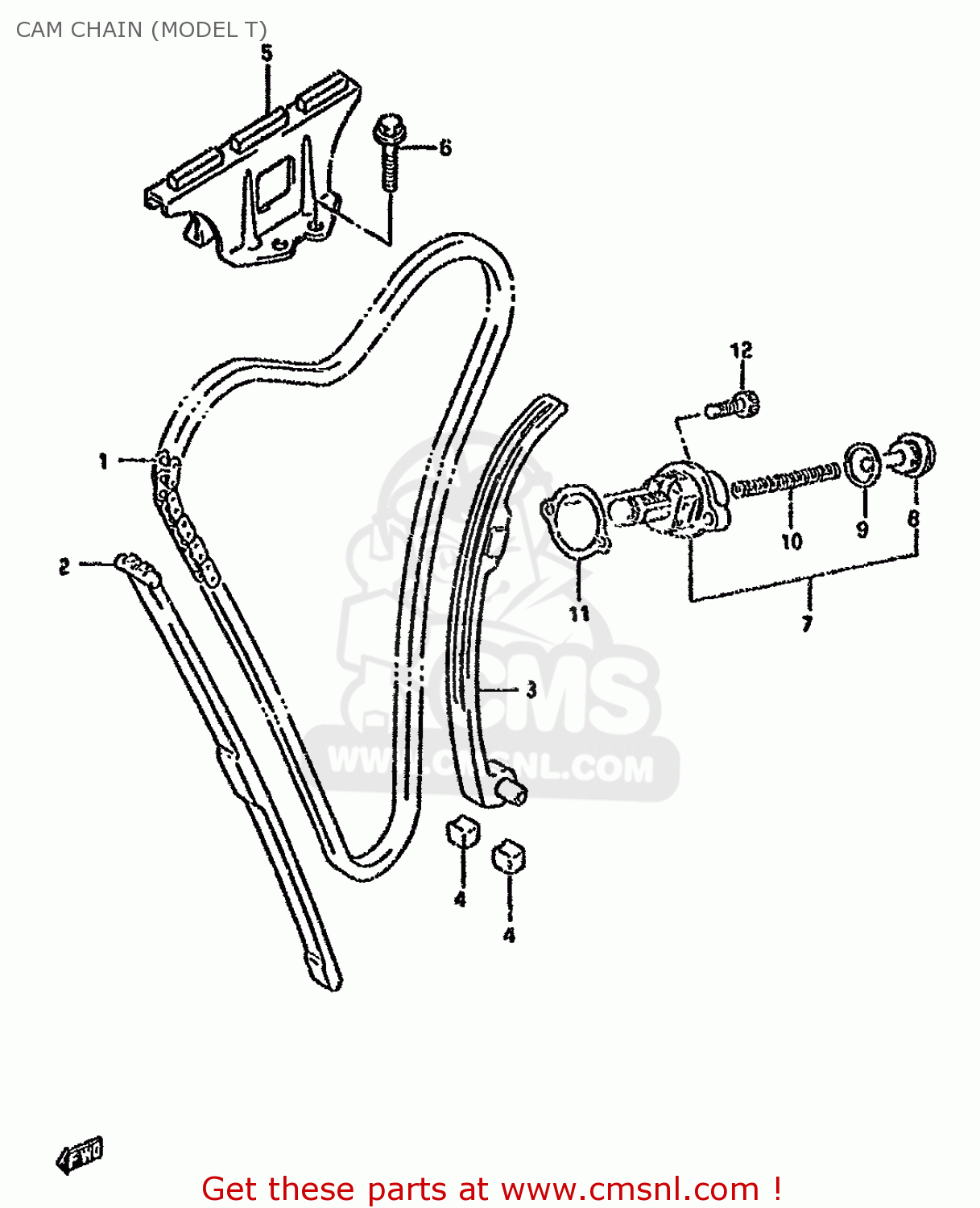 CAM CHAIN (MODEL T) GSX600FU 1991 (M) GERMANY (E22)