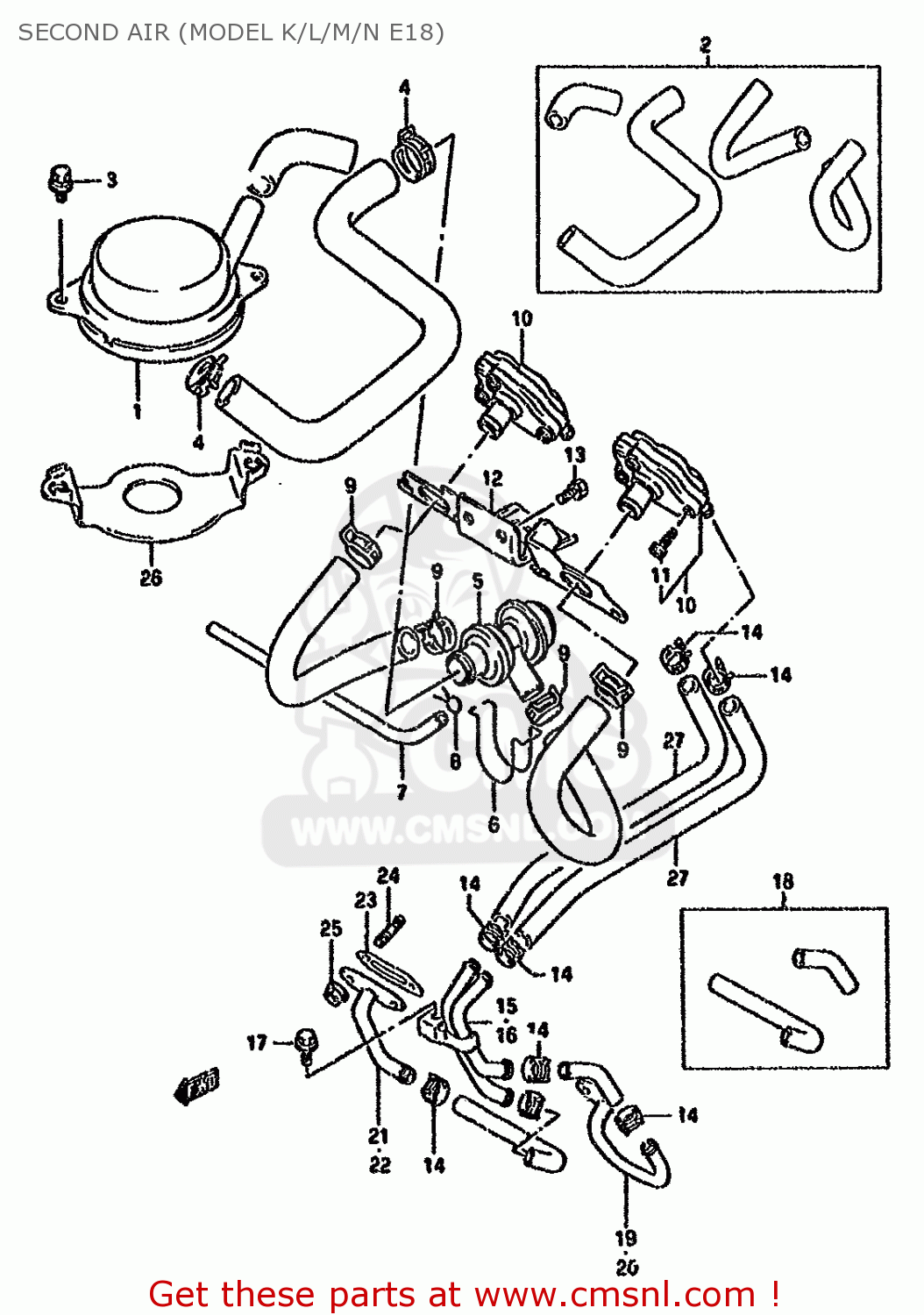 SECOND AIR (MODEL K/L/M/N E18) GSX600FU 1991 (M) GERMANY (E22)