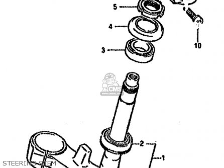 STEERING STEM - GSX600FU 1991 (M) GERMANY (E22)