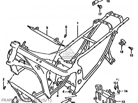 FRAME (MODEL P/R/S/T) - GSX600FU 1992 (N) GERMANY (E22)