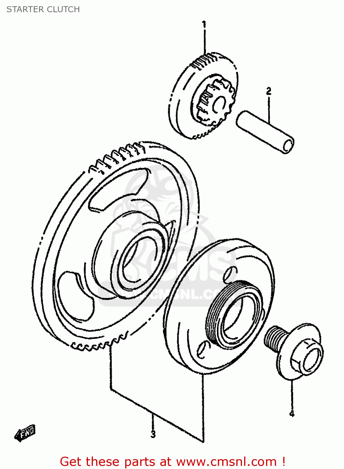 STARTER CLUTCH GSX600FU 1993 (P) GERMANY (E22)