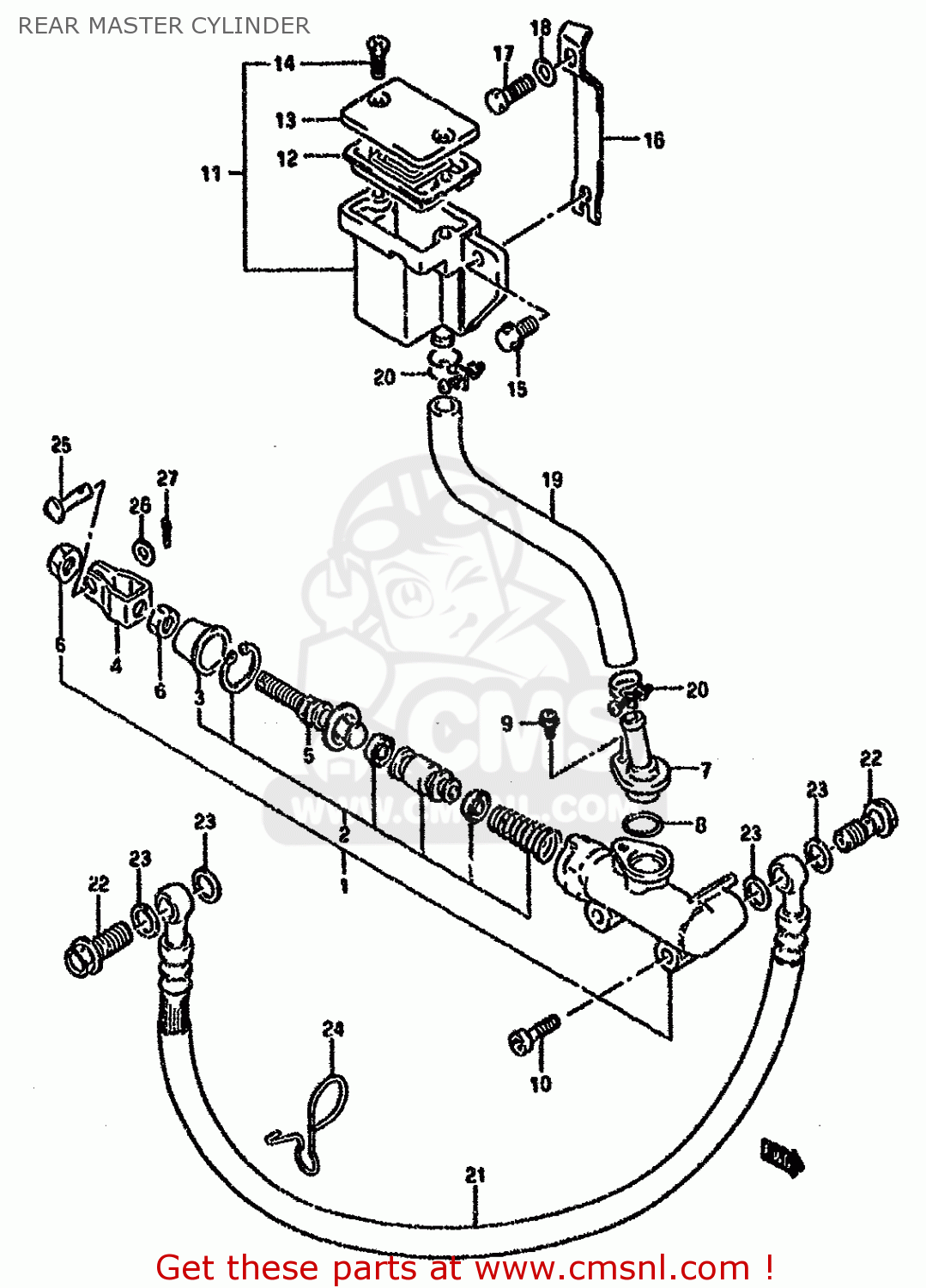 REAR MASTER CYLINDER GSX600FU 1995 (S) GERMANY (E22)