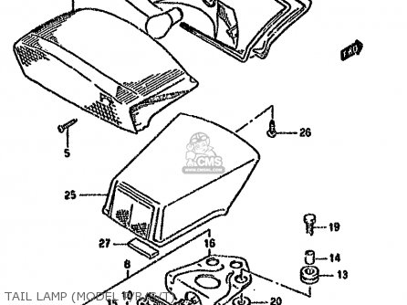 TAIL LAMP (MODEL P/R/S/T) - GSX600FU 1995 (S) GERMANY (E22)