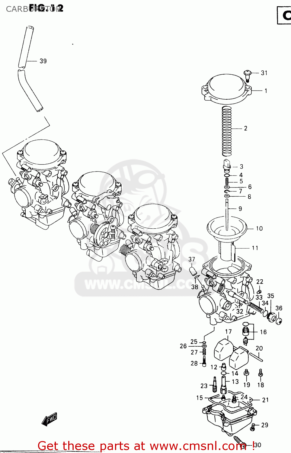 CARBURETOR GSX600FU 1998 (W) GERMANY (E22)