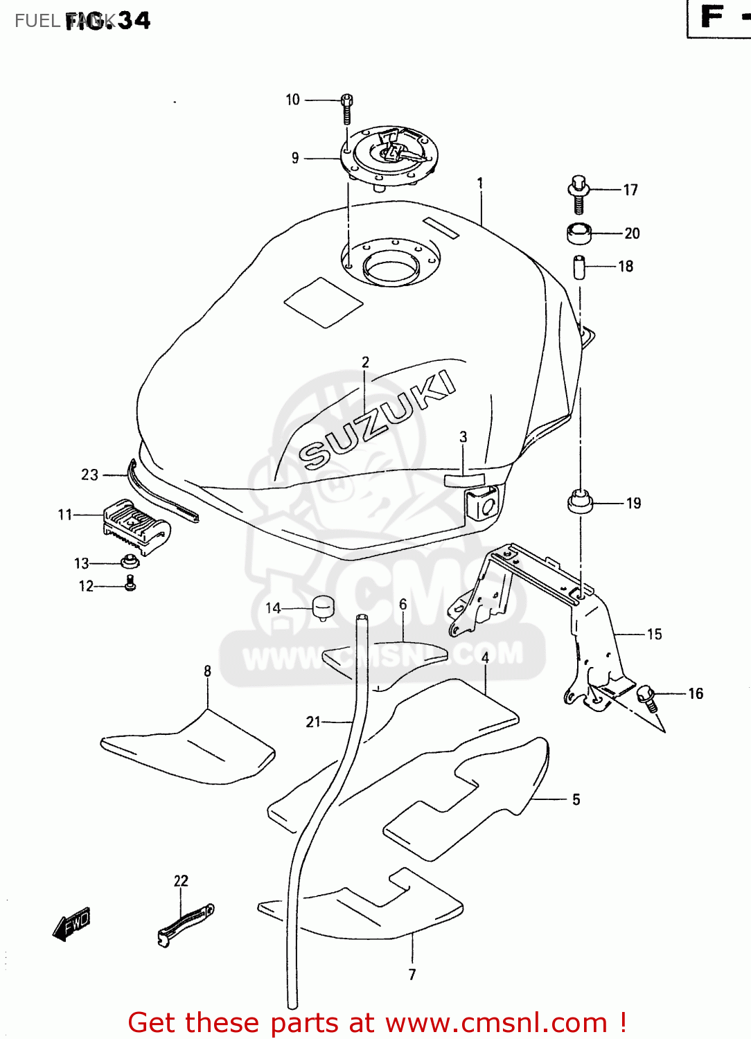 FUEL TANK GSX600FU 1998 (W) GERMANY (E22)