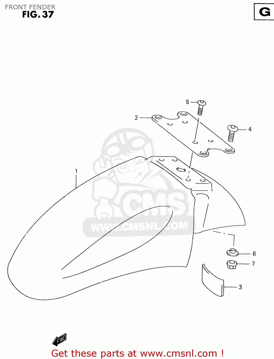 FRONT FENDER GSX600FU 1998 (W) GERMANY (E22)