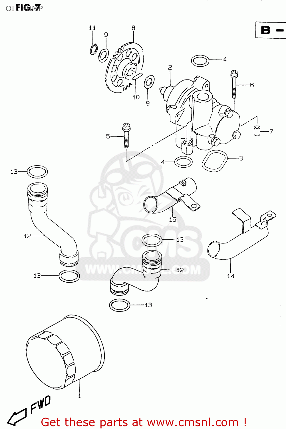 OIL PUMP GSX600FU 1998 (W) GERMANY (E22)