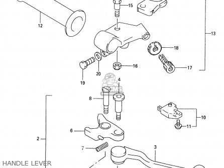 HANDLE LEVER - GSX600FU 1998 (W) GERMANY (E22)