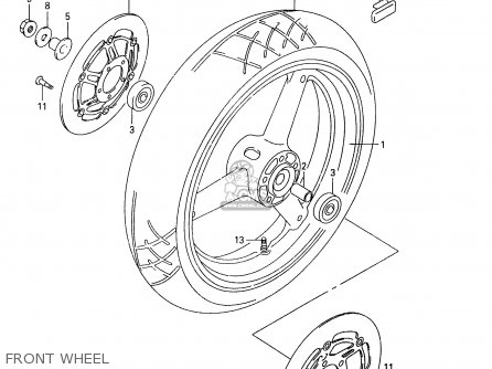 FRONT WHEEL - GSX600FU 1998 (W) GERMANY (E22)