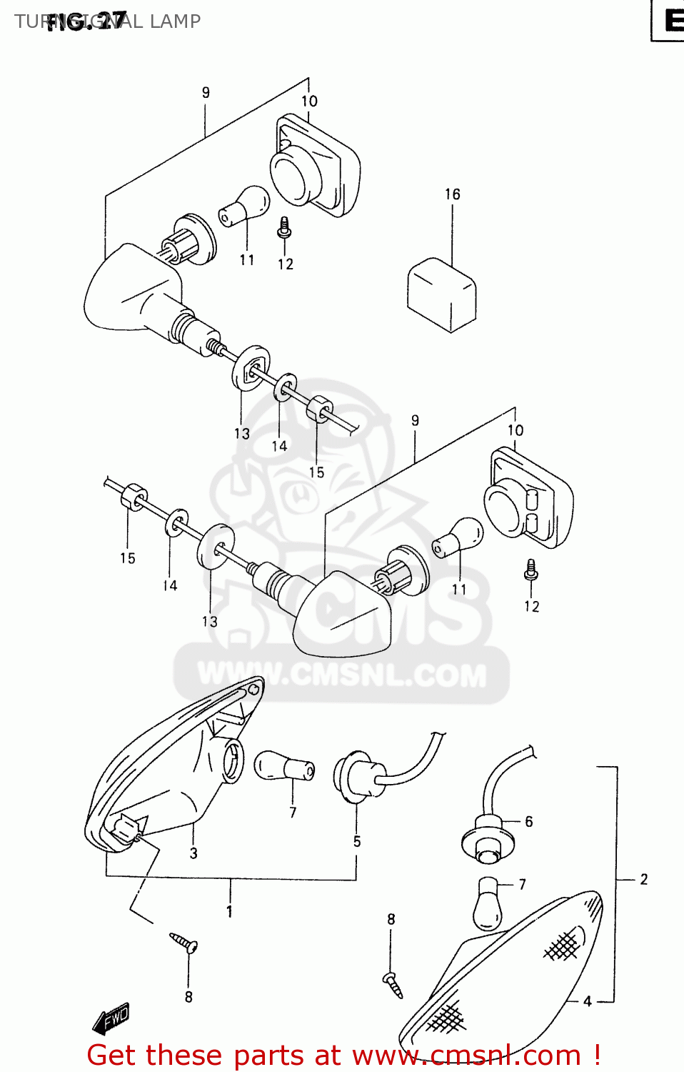 TURNSIGNAL LAMP GSX600FU 1999 (X)