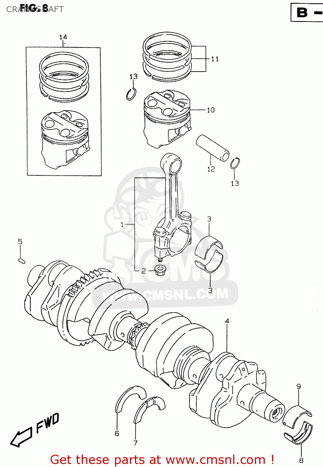 CRANKSHAFT GSX600FU 1999 (X)