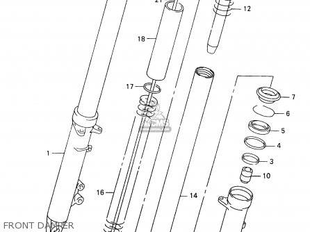 FRONT DAMPER - GSX600FU 1999 (X)