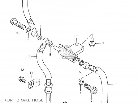 FRONT BRAKE HOSE - GSX600FU 1999 (X)