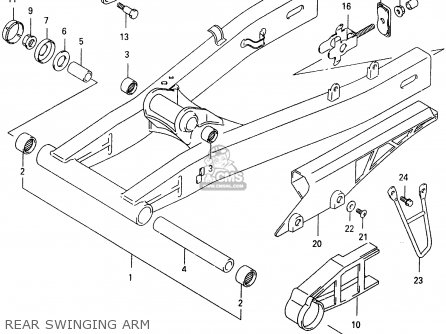REAR SWINGING ARM - GSX600FU 1999 (X)