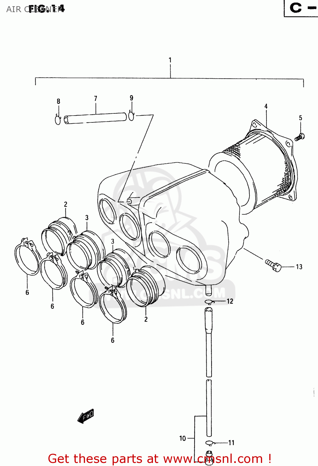 AIR CLEANER GSX600FU 2000 (Y)