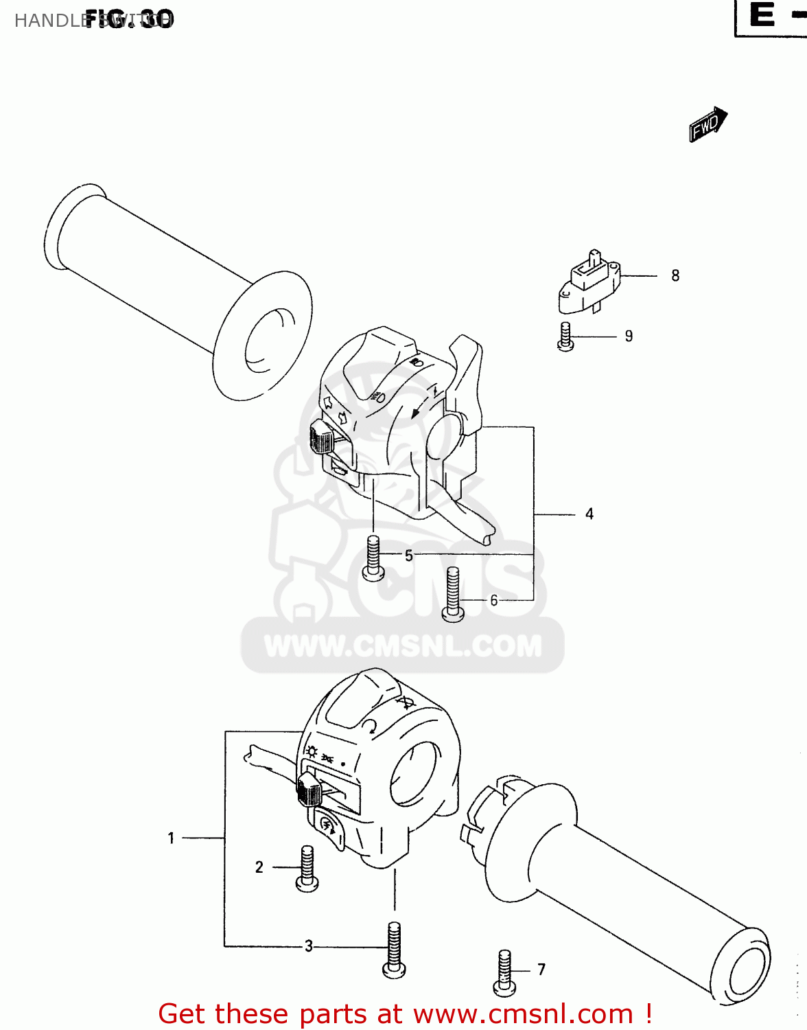 HANDLE SWITCH GSX600FU 2000 (Y)