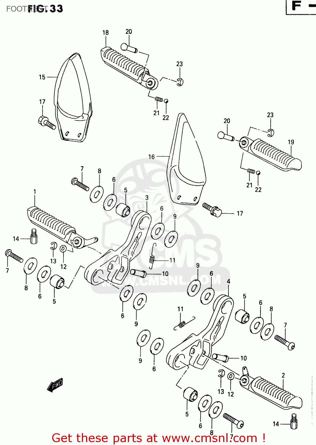 FOOTREST GSX600FU 2000 (Y)
