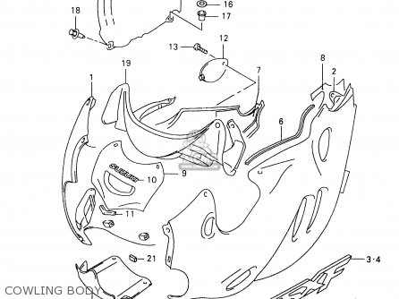 COWLING BODY - GSX600FU 2000 (Y)