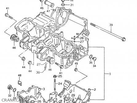 CRANKCASE - GSX600FU 2000 (Y)