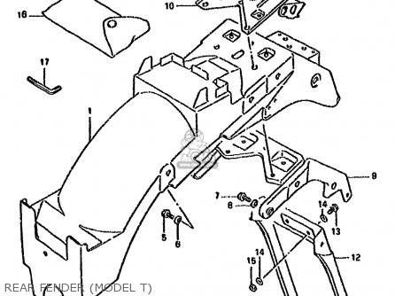 REAR FENDER (MODEL T) - GSX600FU2 1988 (J) GERMANY (E22)