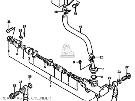 REAR MASTER CYLINDER - GSX600FU2 1988 (J) GERMANY (E22)