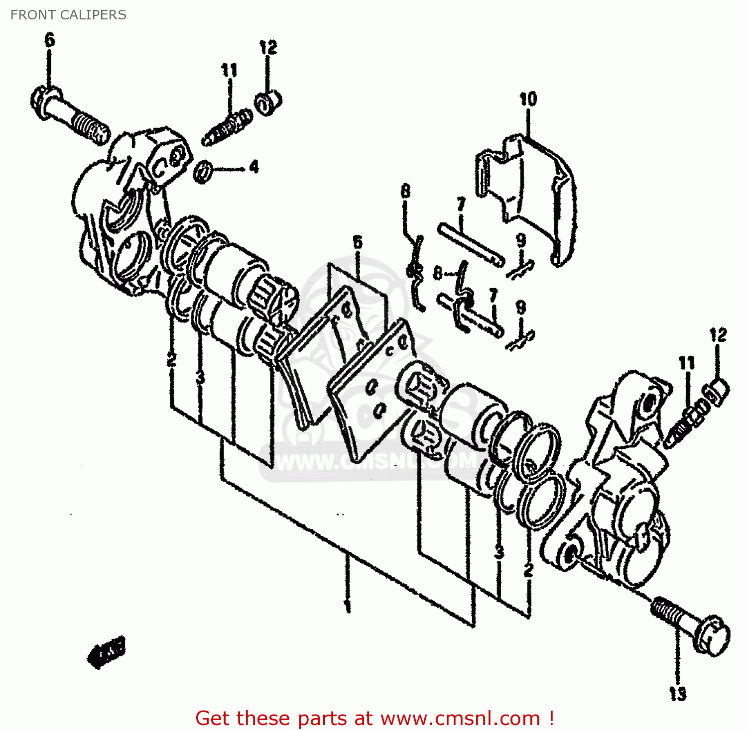 FRONT CALIPERS GSX600FU2 1989 (K) GERMANY (E22)