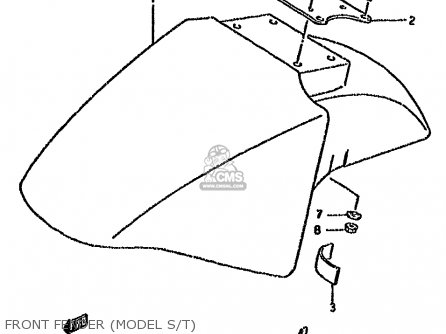 FRONT FENDER (MODEL S/T) - GSX600FU2 1989 (K) GERMANY (E22)