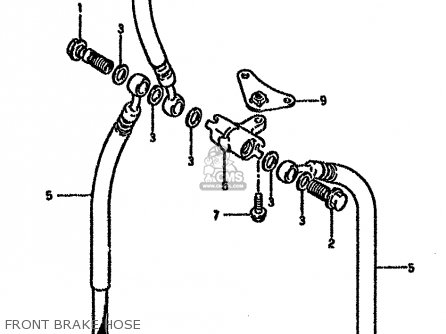 FRONT BRAKE HOSE - GSX600FU2 1991 (M) GERMANY (E22)