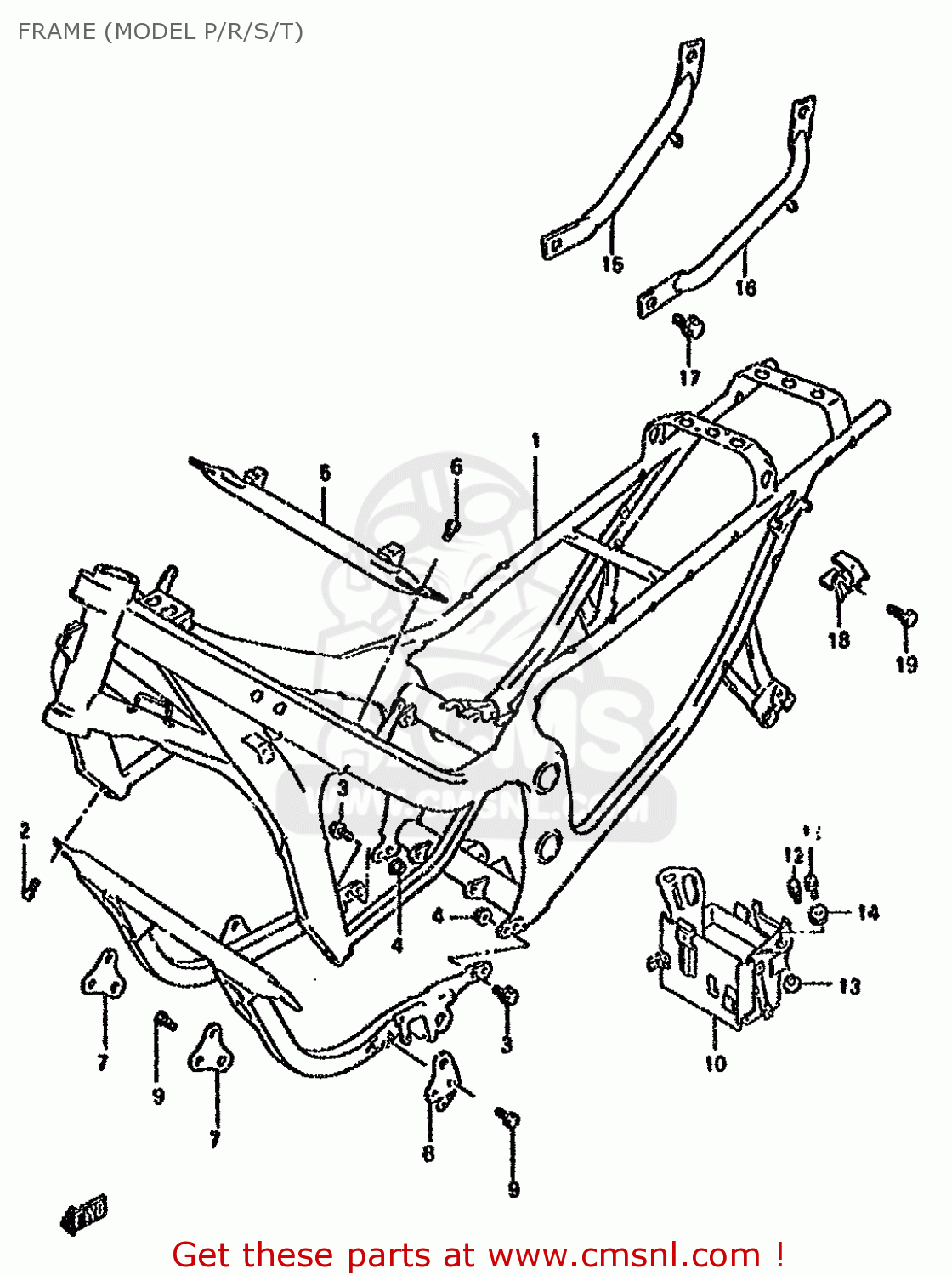 FRAME (MODEL P/R/S/T) GSX600FU2 1993 (P) GERMANY (E22)
