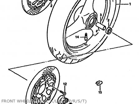 FRONT WHEEL (MODEL K/L/M/N/P/R/S/T) - GSX600FU2 1994 (R) GERMANY (E22)