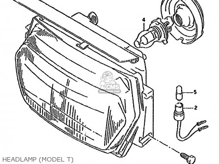 HEADLAMP (MODEL T) - GSX600FU2 1996 (T) GERMANY (E22)