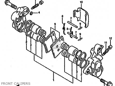 FRONT CALIPERS - GSX600FU2 1996 (T) GERMANY (E22)