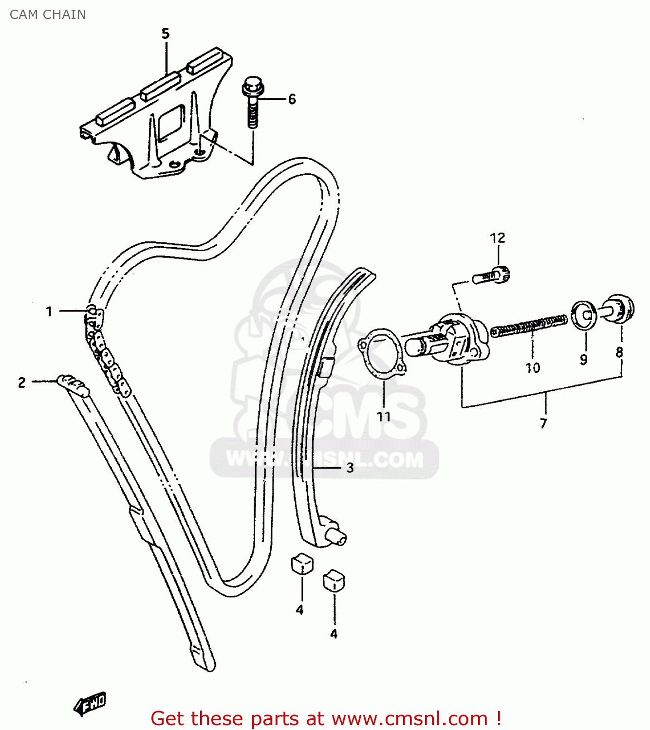 CAM CHAIN GSX600FU2 1997 (V) GERMANY (E22)