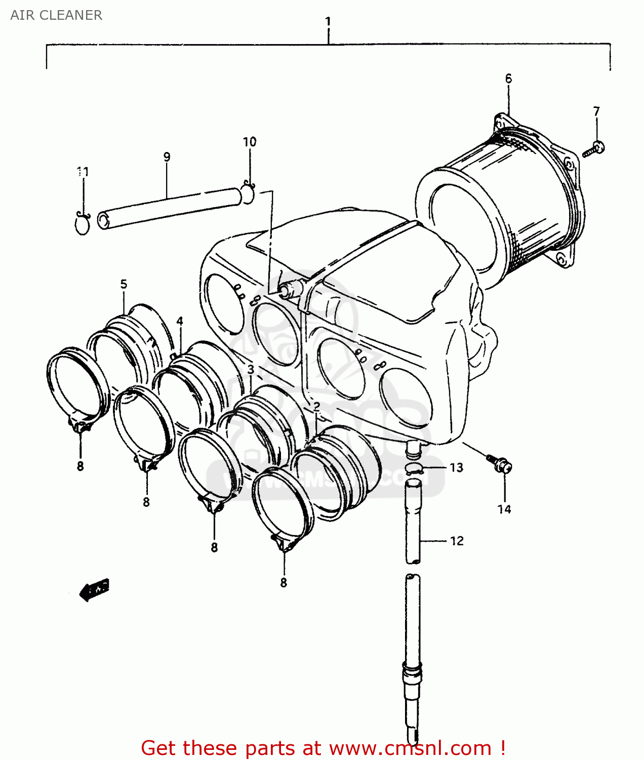 AIR CLEANER GSX600FU2 1997 (V) GERMANY (E22)