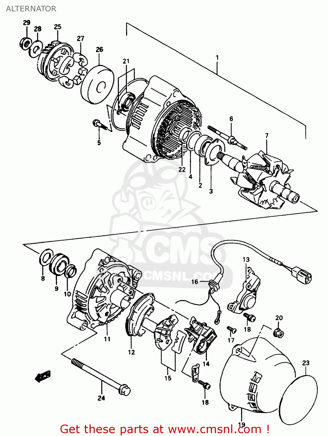ALTERNATOR GSX600FU2 1997 (V) GERMANY (E22)