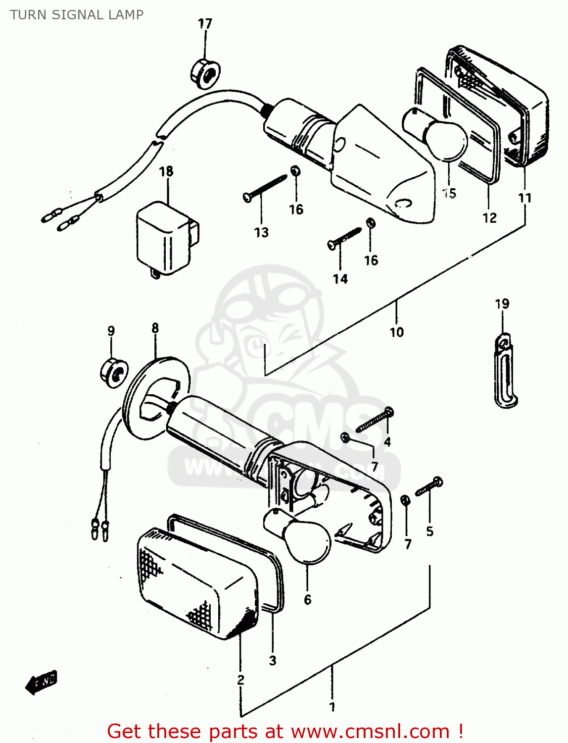 TURN SIGNAL LAMP GSX600FU2 1997 (V) GERMANY (E22)