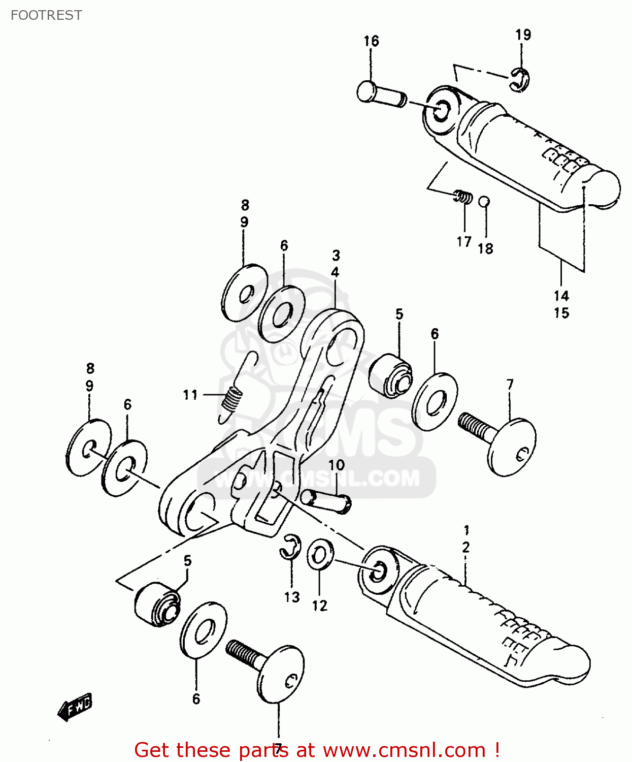 FOOTREST GSX600FU2 1997 (V) GERMANY (E22)