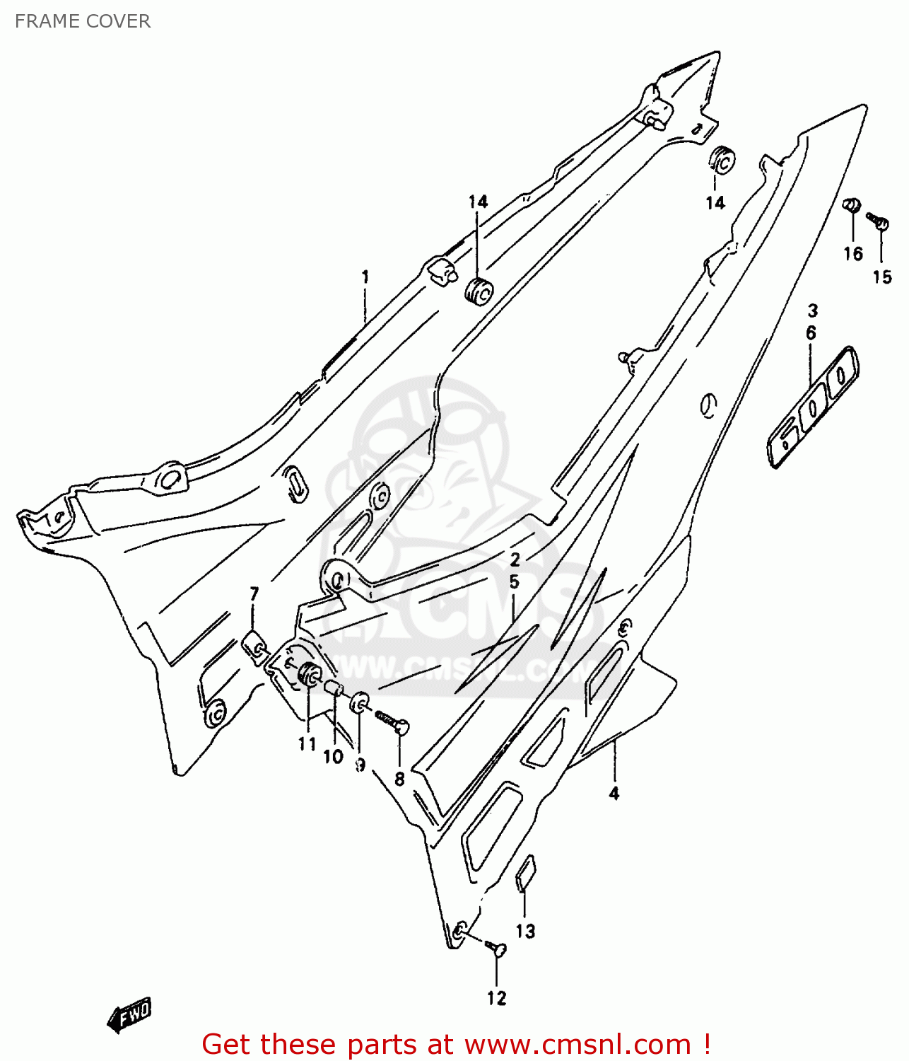 FRAME COVER GSX600FU2 1997 (V) GERMANY (E22)