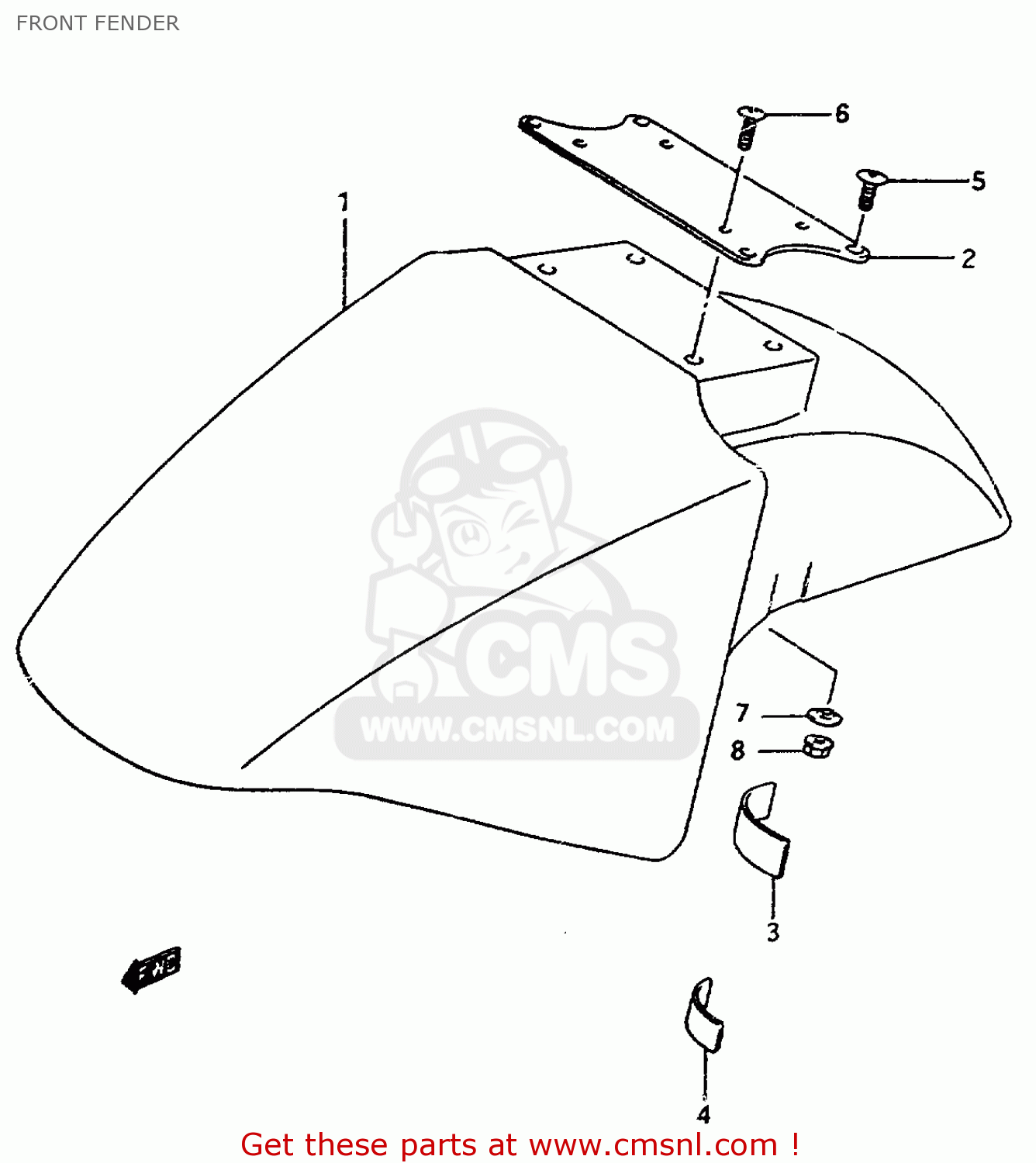 FRONT FENDER GSX600FU2 1997 (V) GERMANY (E22)