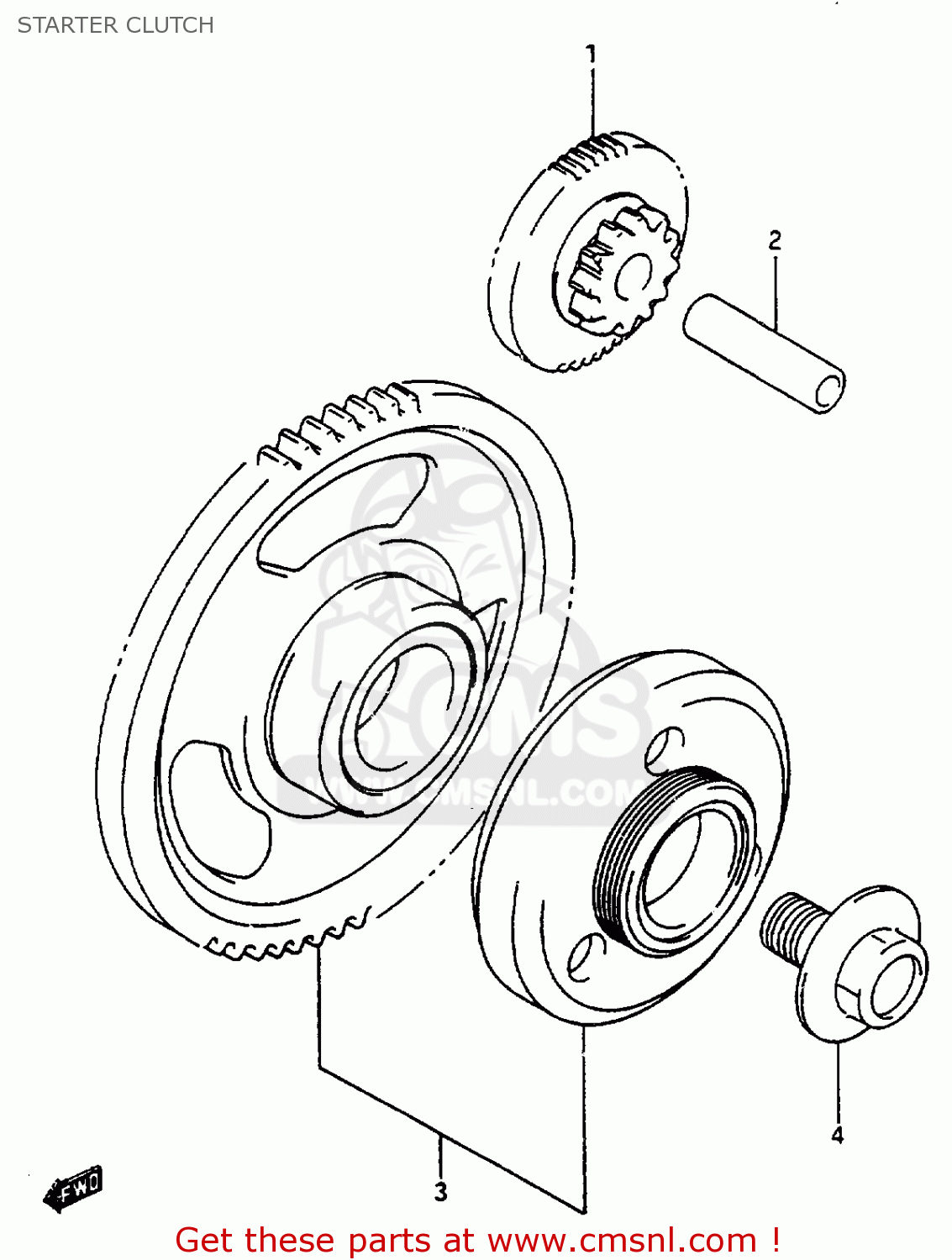 STARTER CLUTCH GSX600FU2 1997 (V) GERMANY (E22)
